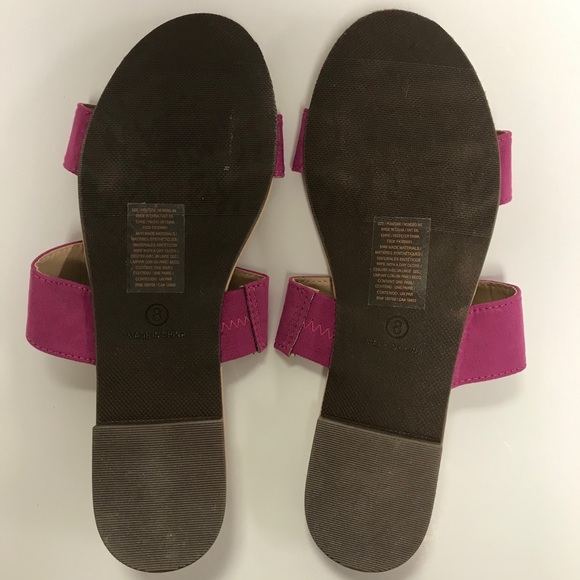 NWT Avon Double Strap Faux Suede Slide Sandal Sz 8 - Picture 4 of 6